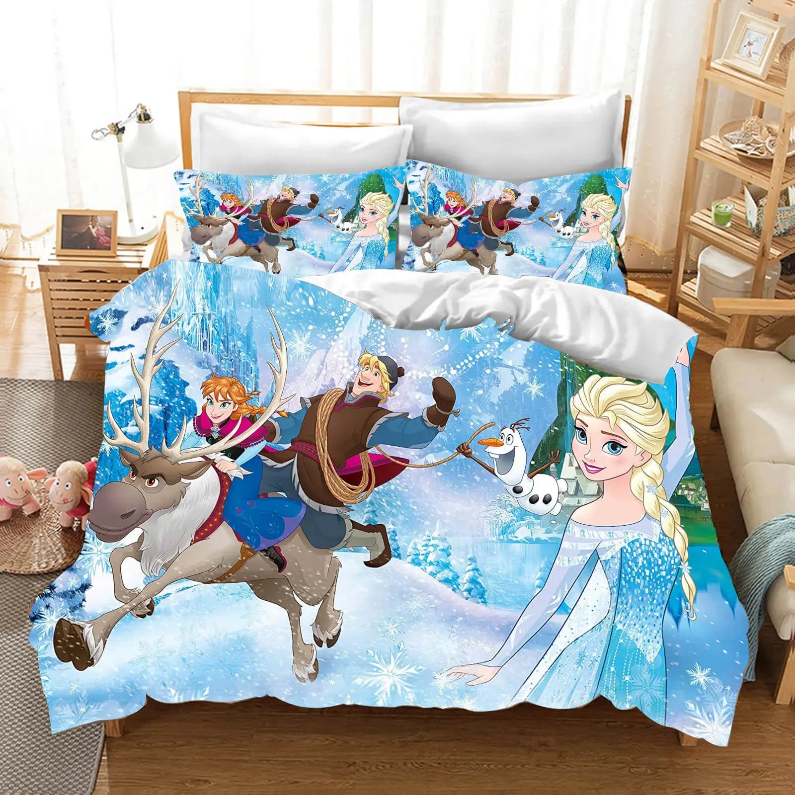 3D Frozen Elsa & Sven Kids Doona Cover Zirconic