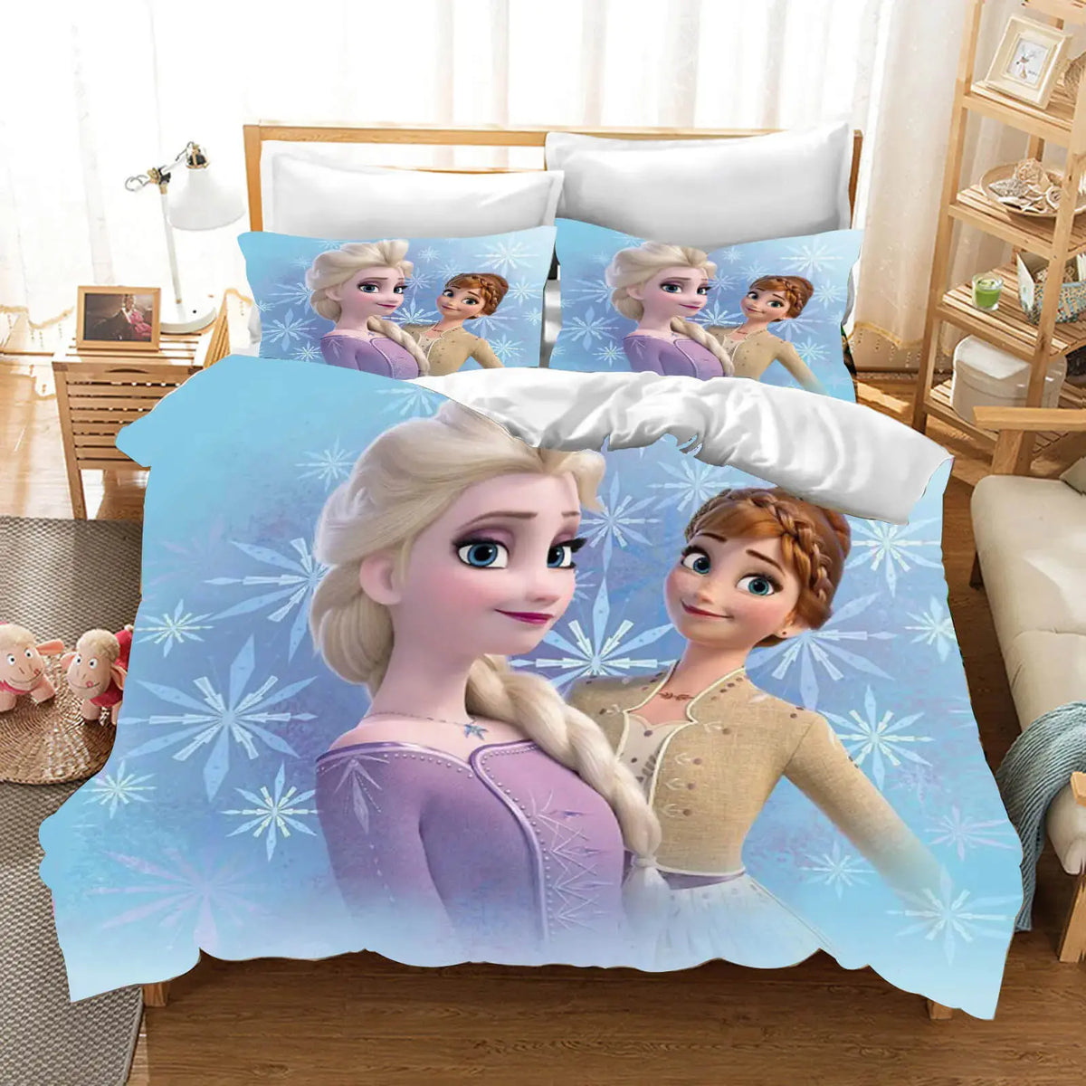 3D Frozen Anna & ELsa Kids Bedding Cover Zirconic