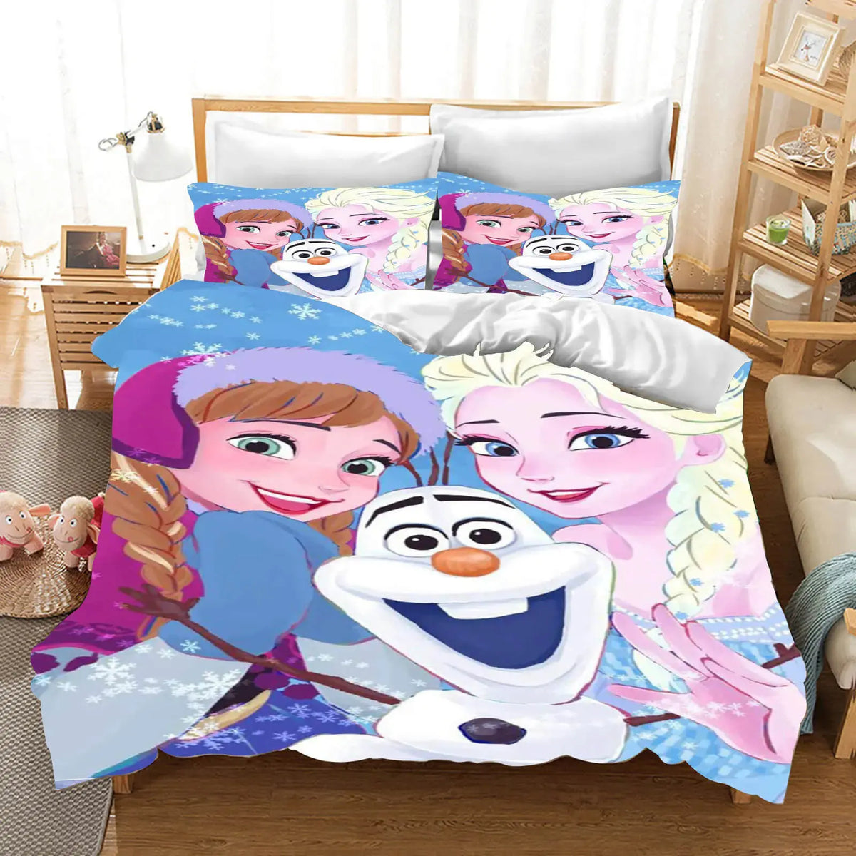 3D Frozen ELsa & Olaf Kids Duvet Cover Zirconic