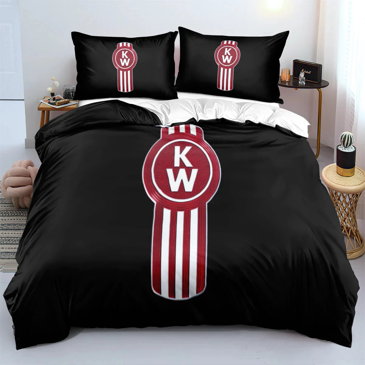 Kenworth Semi Truck Print Duvet Cover for Bedroom Makeover