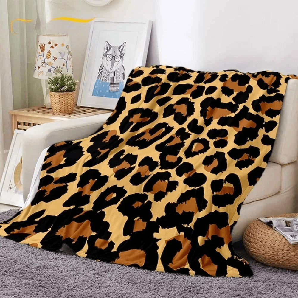 leopard animal print throw blanket