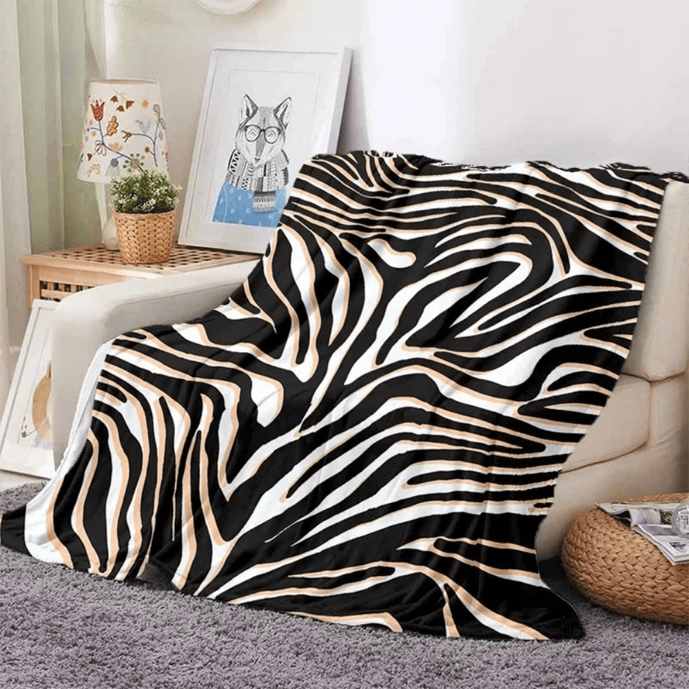 animal pattern flannel blanket for sofa