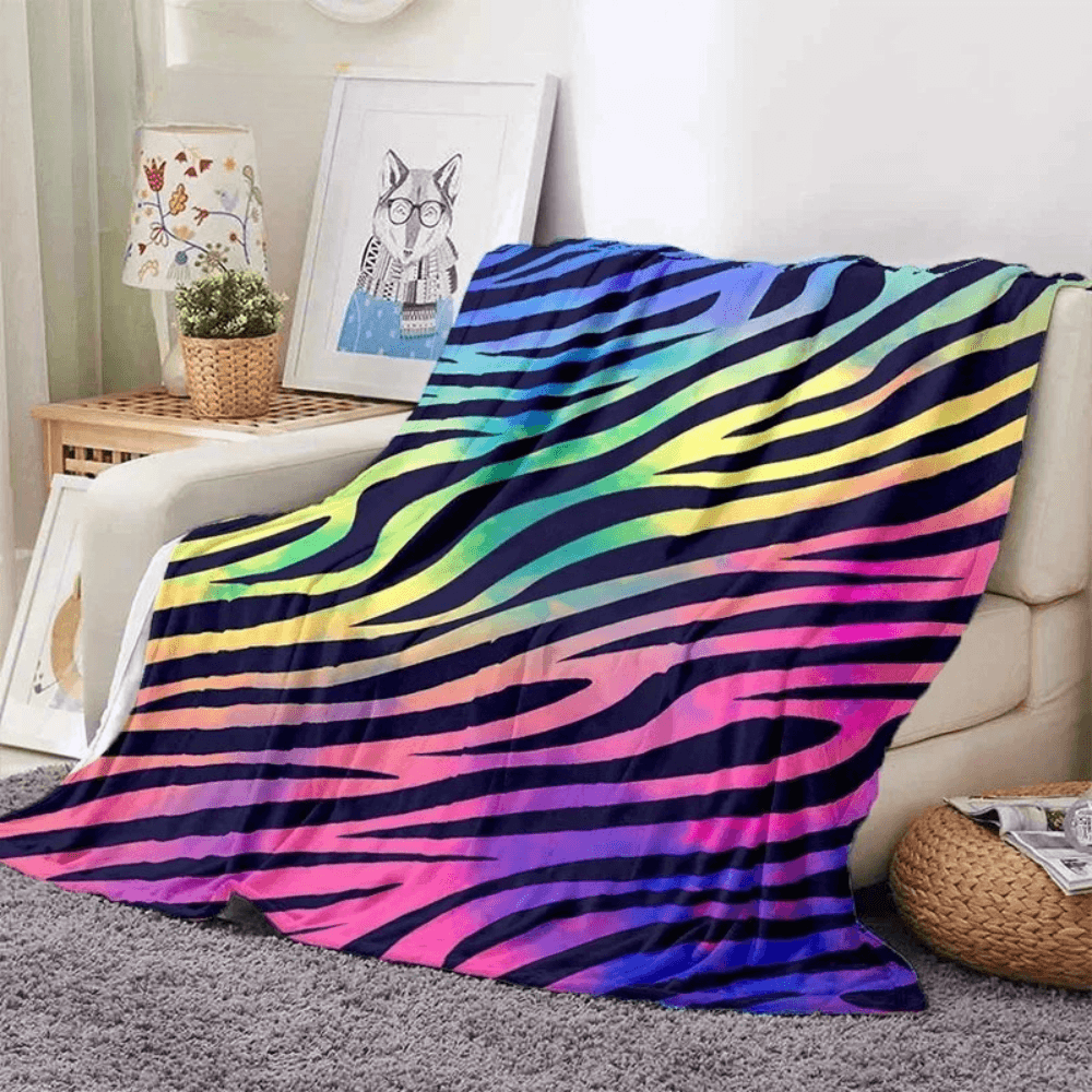 high quality flannel animal print blanket