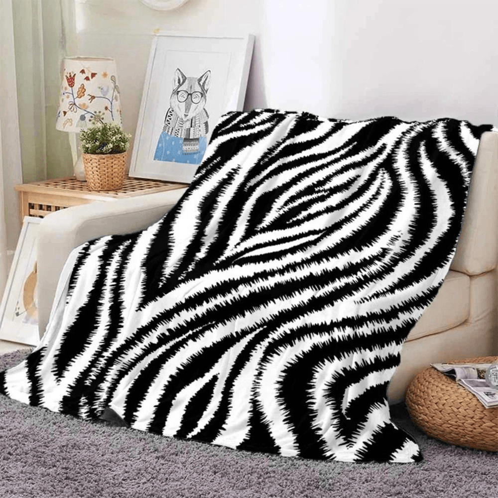 3D wildlife blanket colorful design