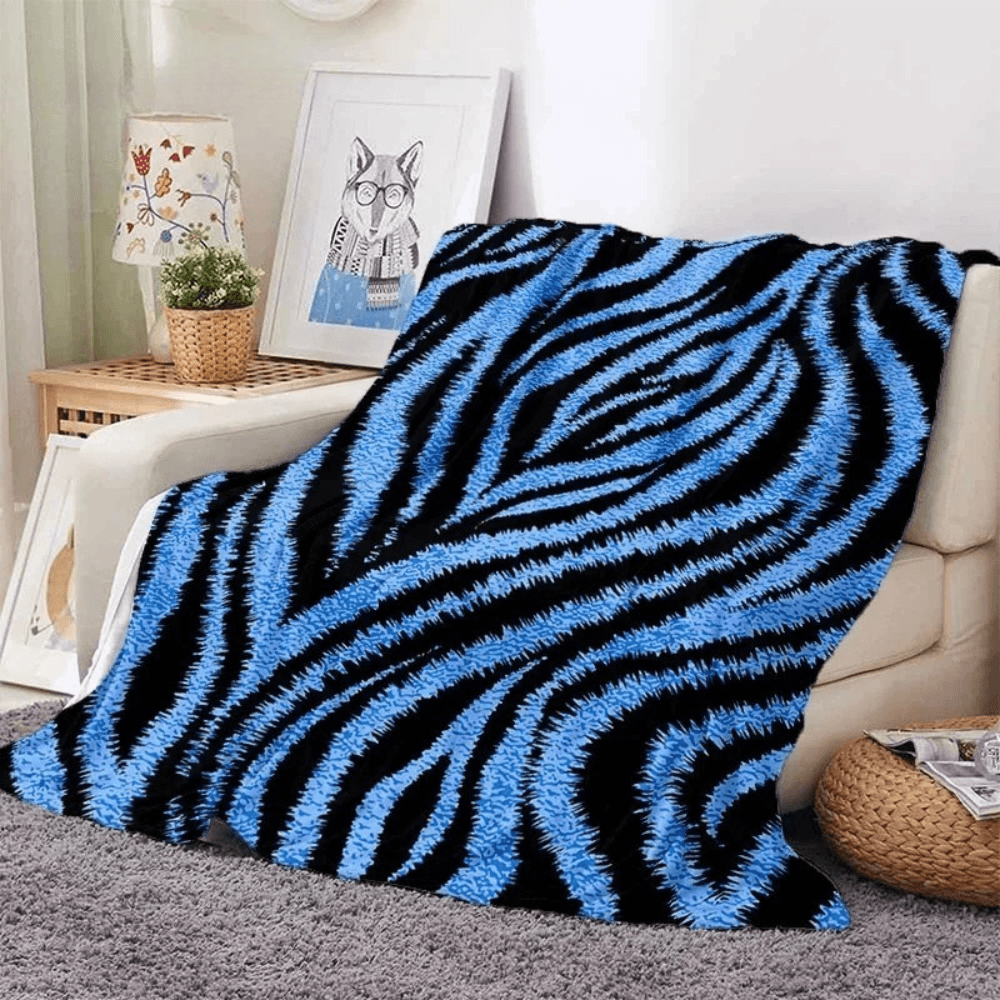 soft zebra animal print blanket for sofa