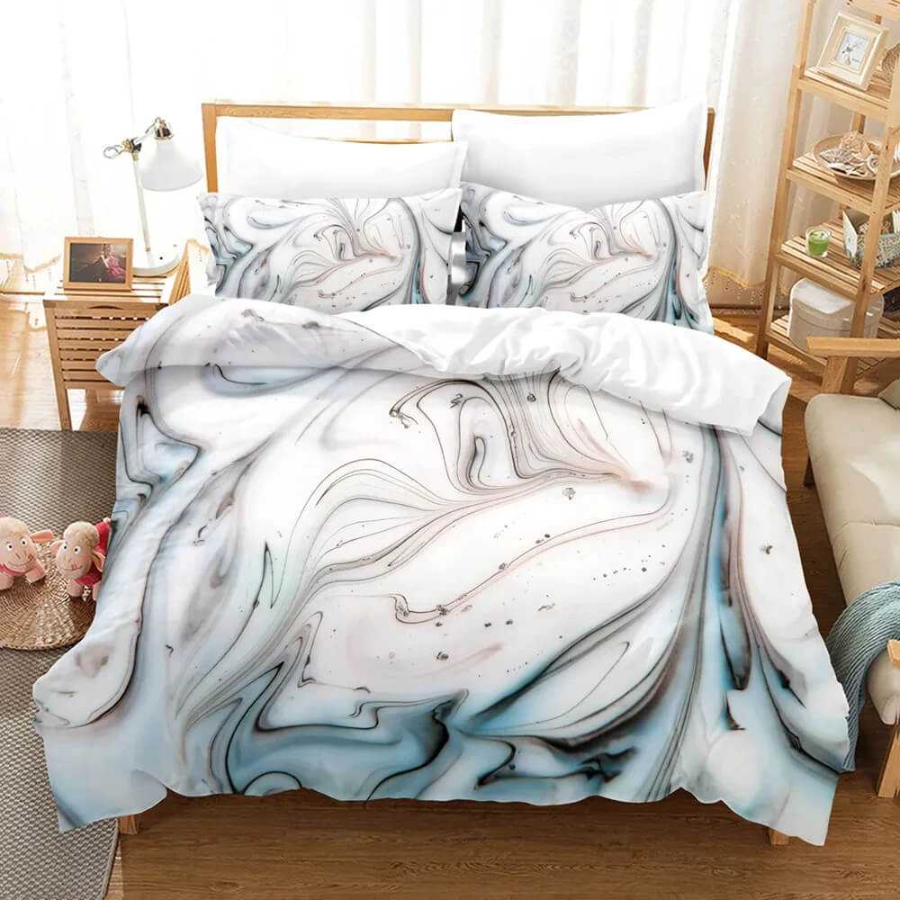 Elegant marble design bedding