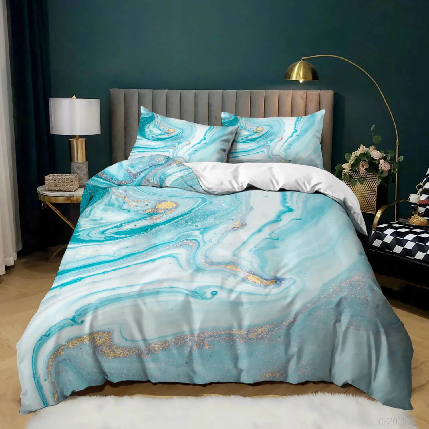 Luxury marble duvet cover