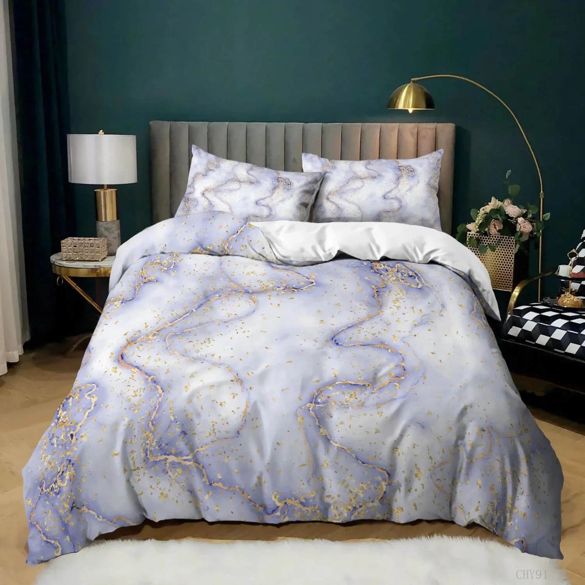 Modern marble bedding set