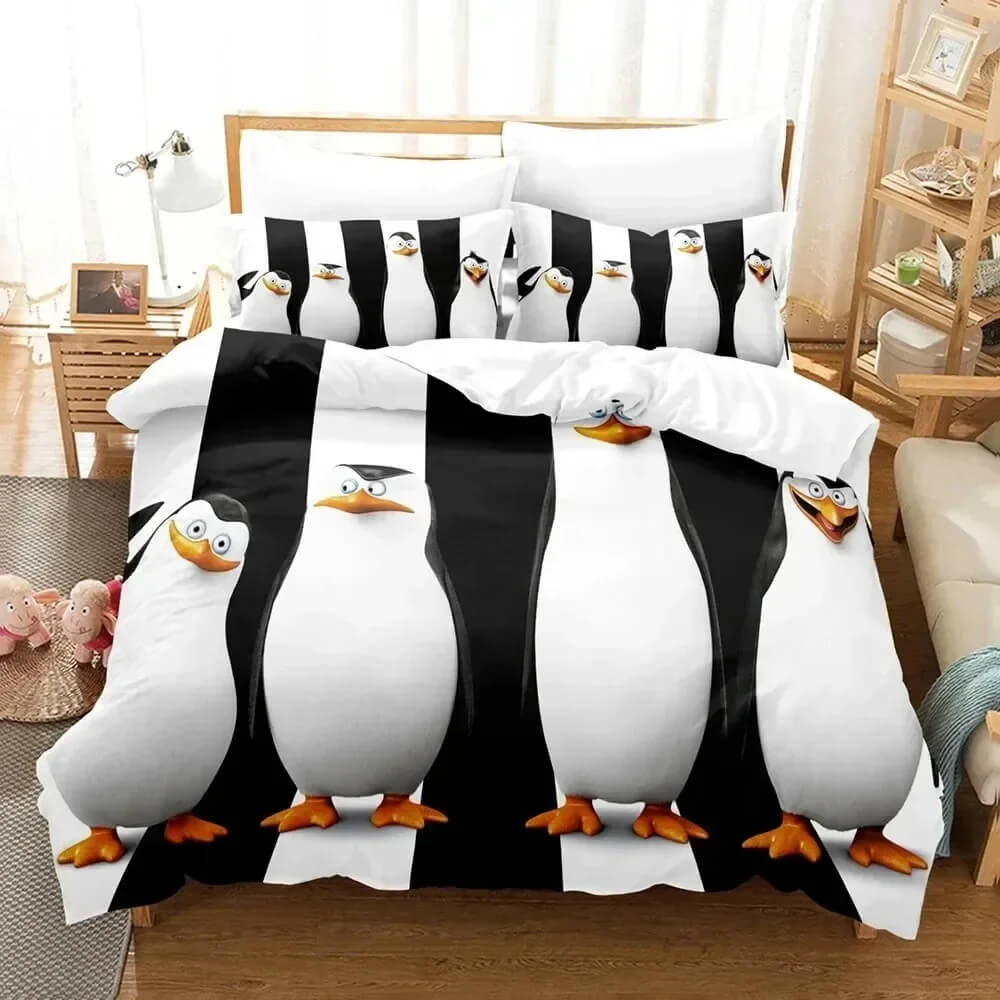 Penguin bedding playful bedroom style