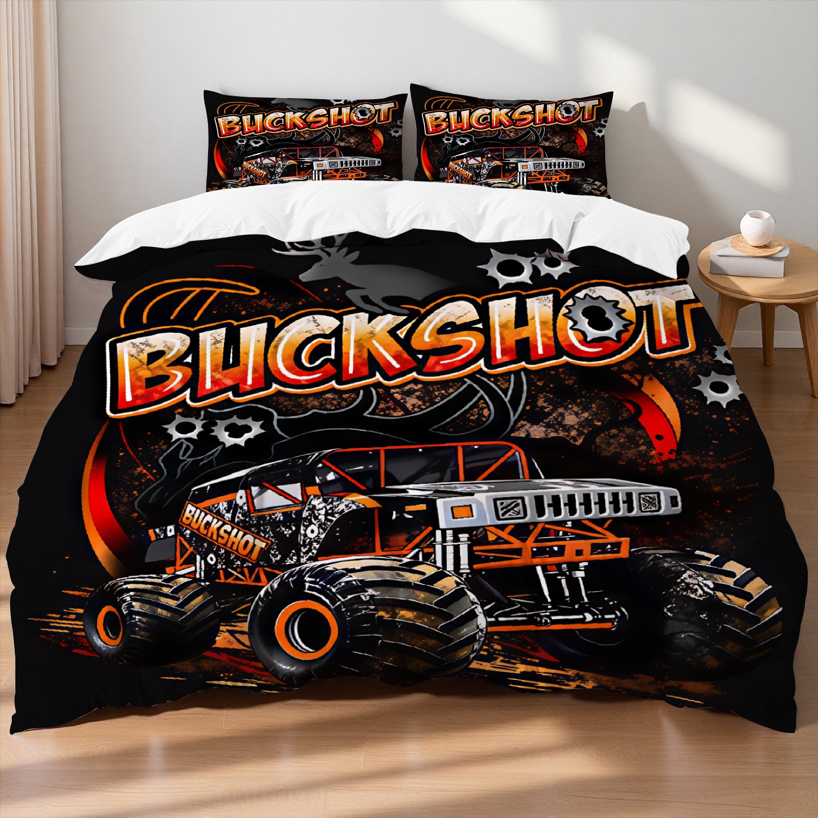 Grave Digger inspired quilt cover for kids bedroom
