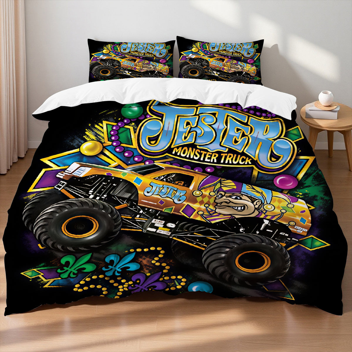3D monster truck duvet cover with action inspired design