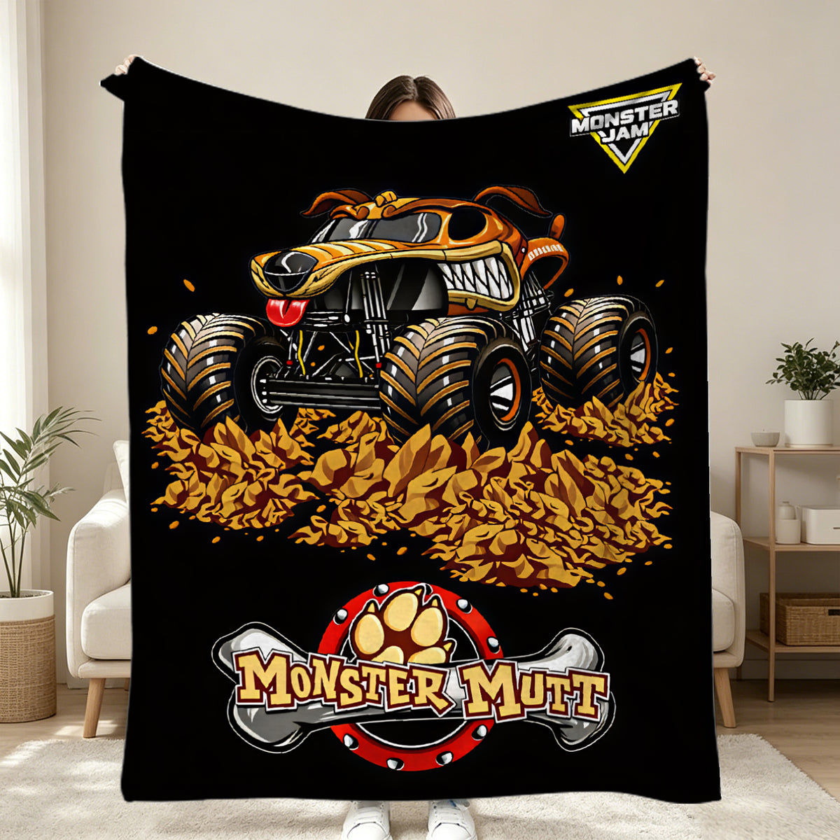Monster Truck Fan Flannel Blanket