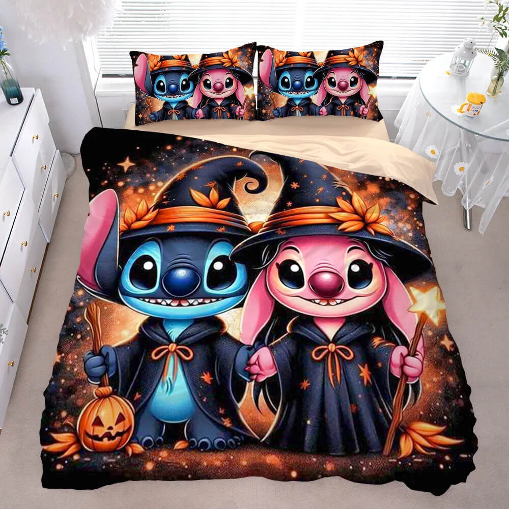 Fun Anime Stitch Duvet Cover Cozy Bedroom Set