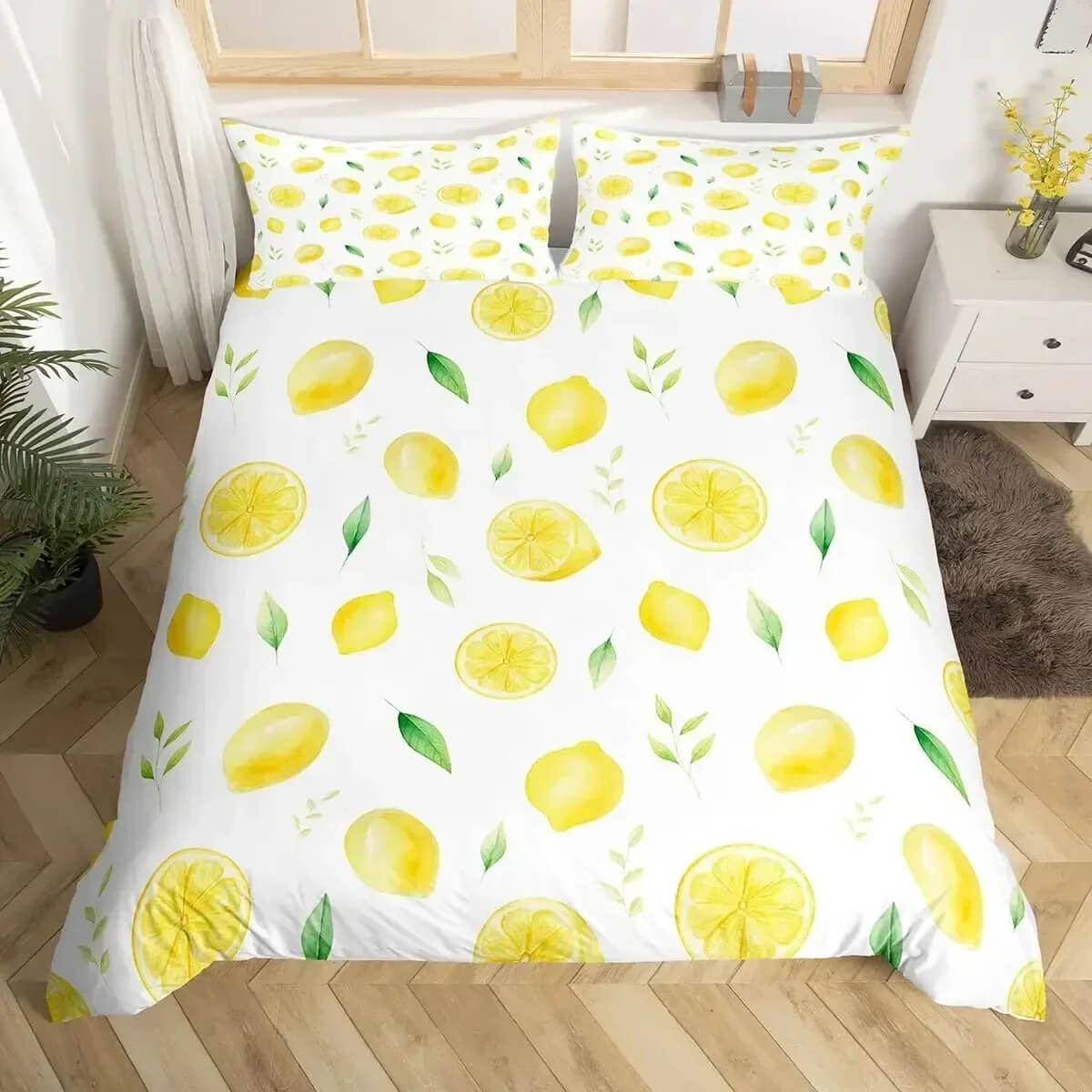 Modern dragon fruit printed bedding collection