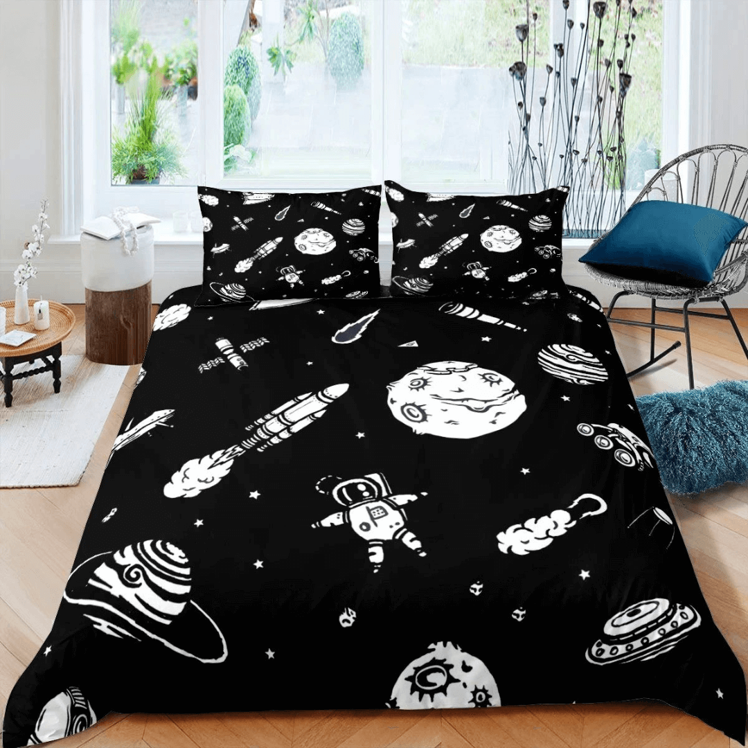 3D astronaut space bedding for modern bedroom