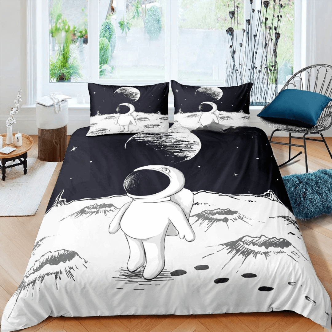 Space and galaxy doona cover astronaut style