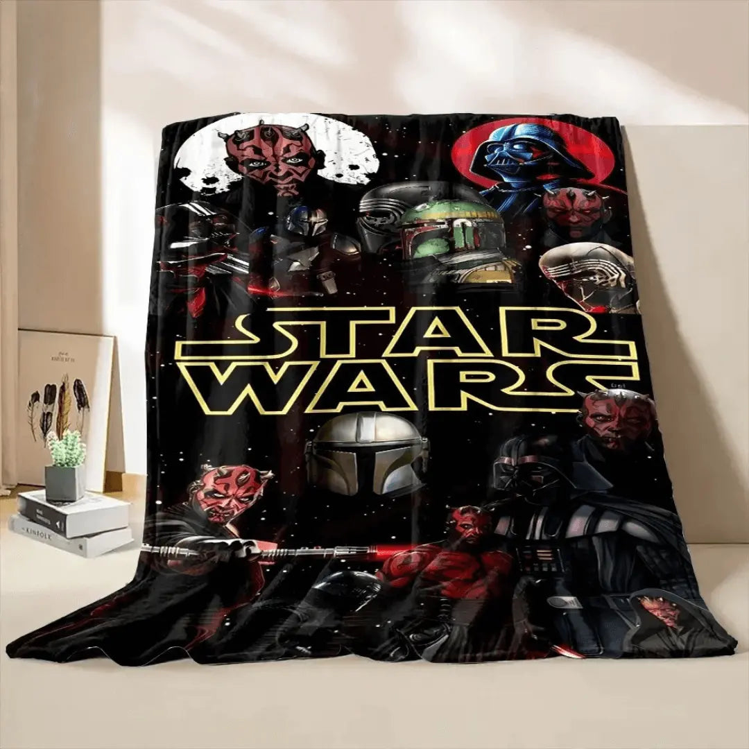 3D Star Wars Barriss Offee & Mandalorian Throw Blanket