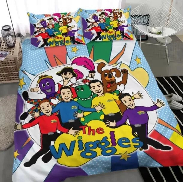 Colorful Wiggles duvet cover for kids bed