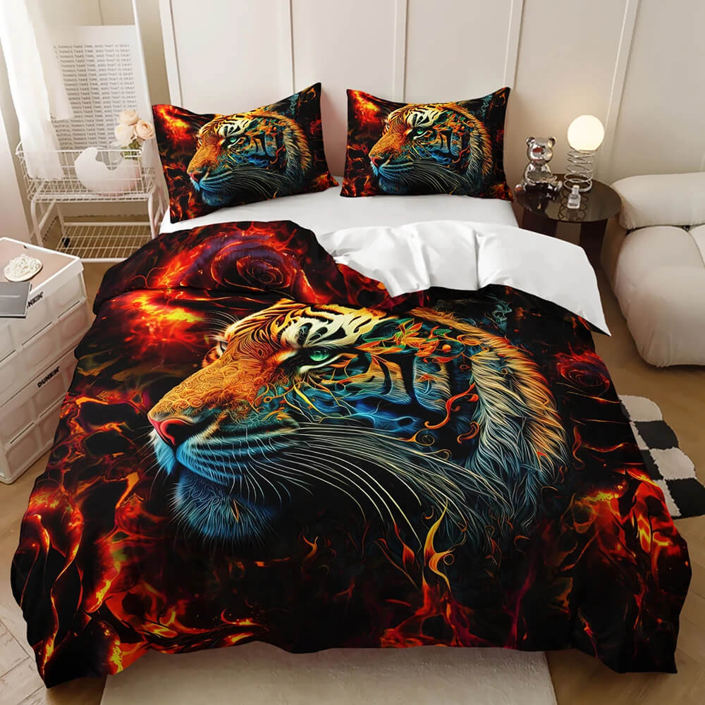 3D tiger doona cover