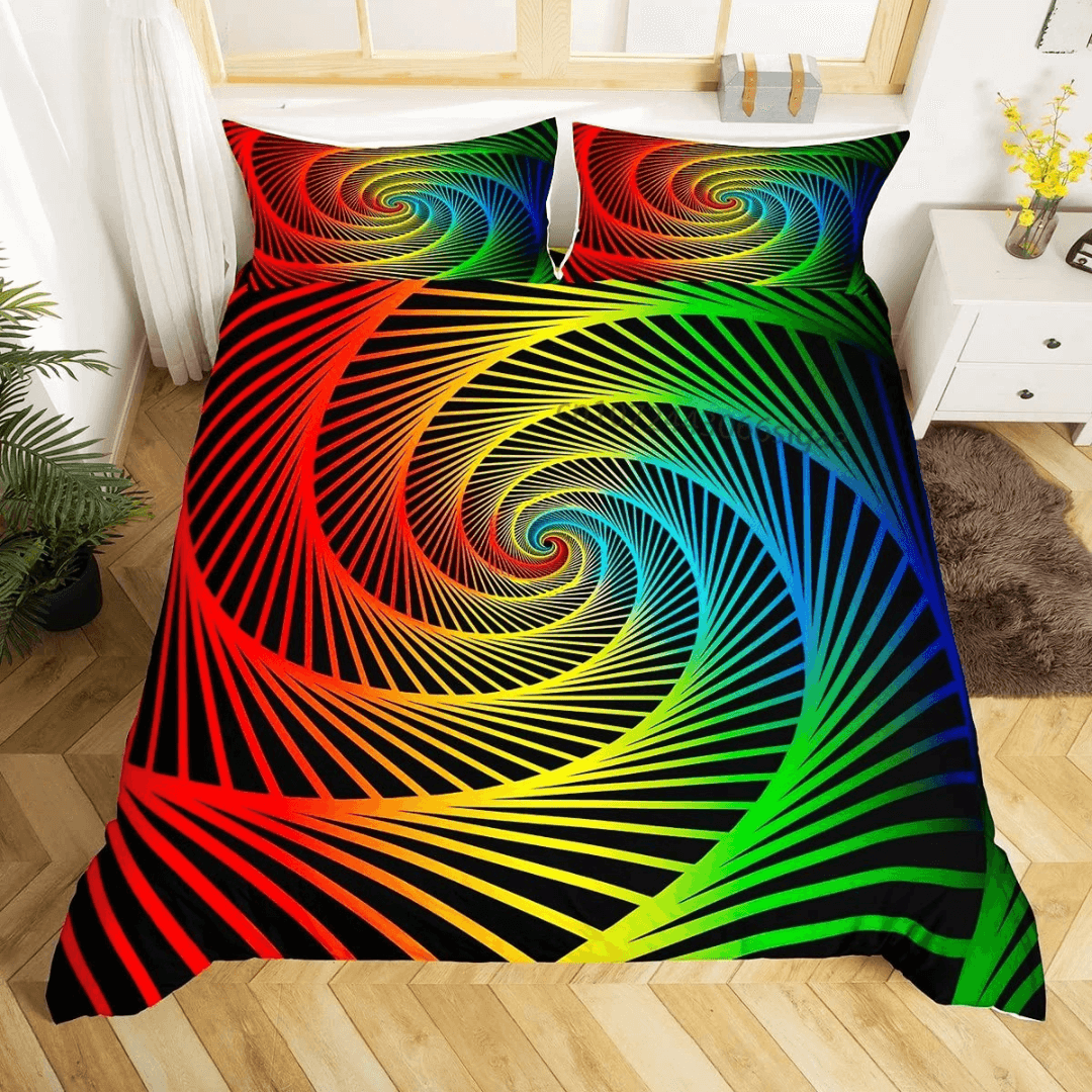 Decorative 3D vortex quilt cover for bed sets