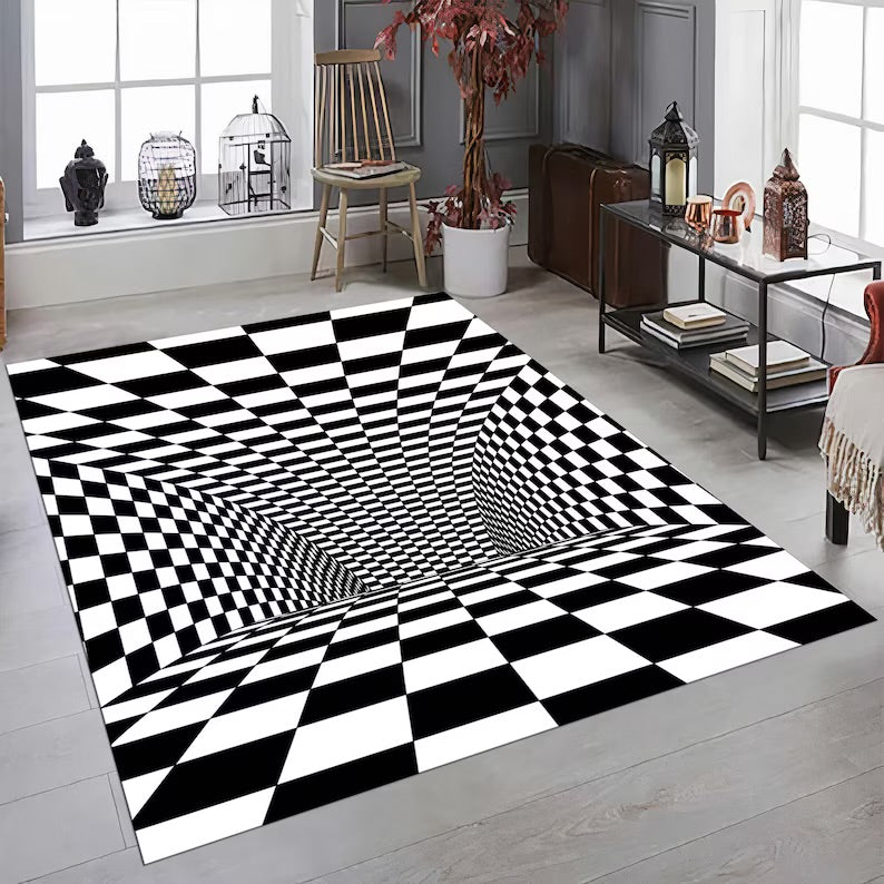 3D Vortex, Illusion Rug, For Living Room Rug,Fan Carpet,Area Rug,Non Slip Floor Carpet,Teen's Rug,Kids Room Rug,Boy Room Rug,Girl Room