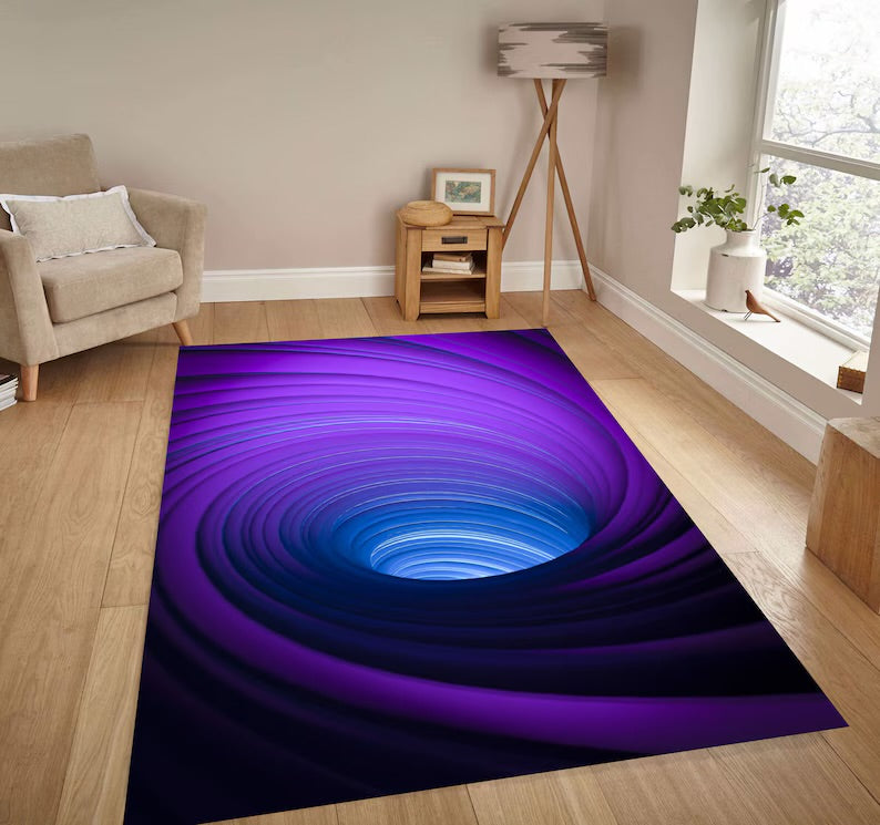 3D Vortex Rug, Illusion Rug, Optical Illusion ,Vortex Carpet, For Living Room Rug, Fan Carpet, Area Rug, Non Slip Floor Carpet