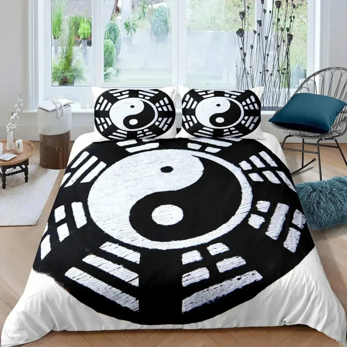 Trippy Boho Yin Yang Bedroom Decor