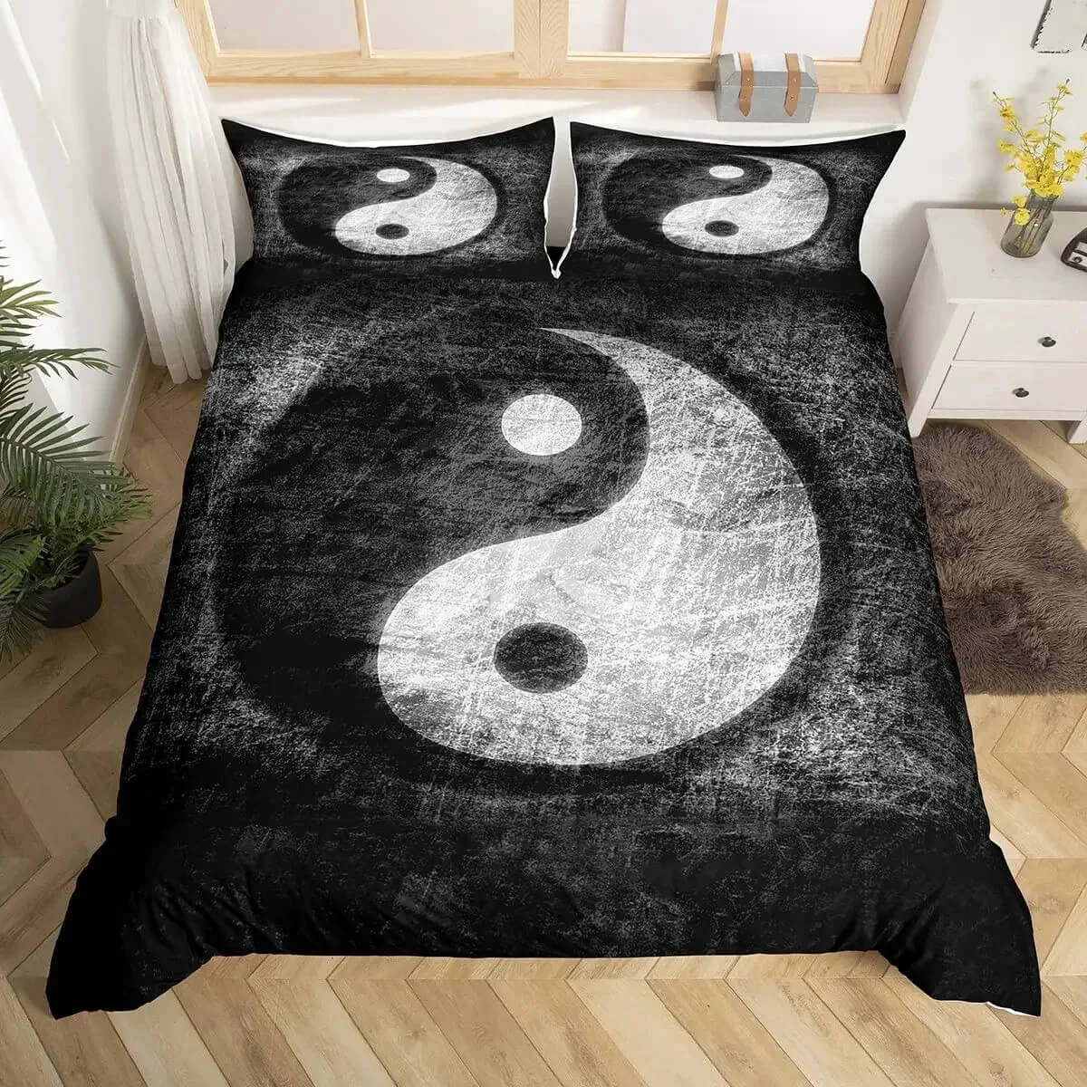 Spiritual Boho Yin Yang Bed Decor