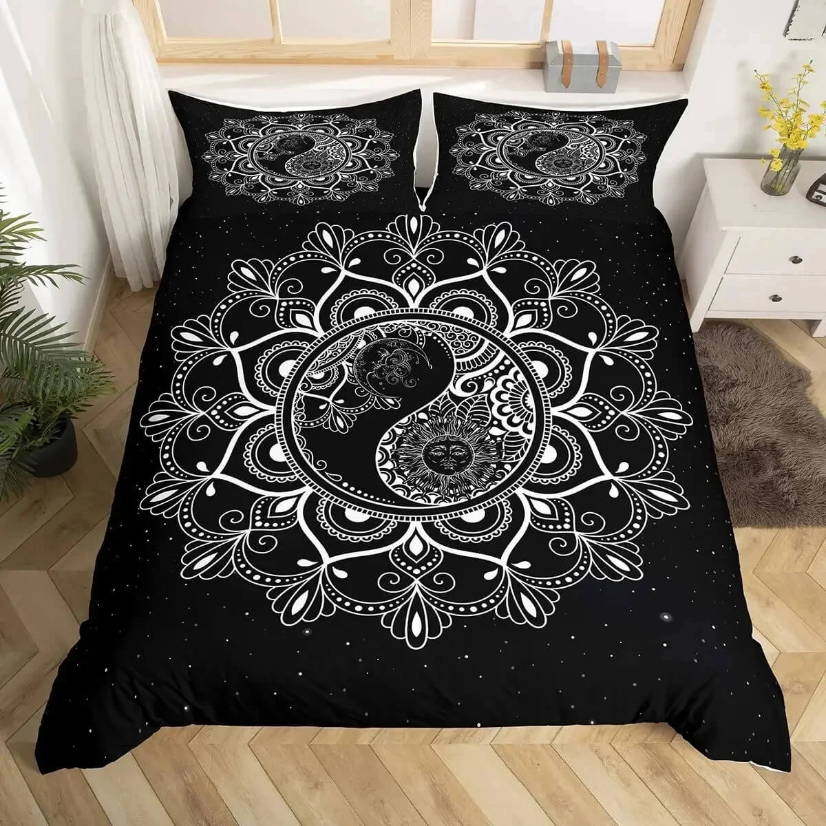 Yin Yang Bedding Set for Meditation Room