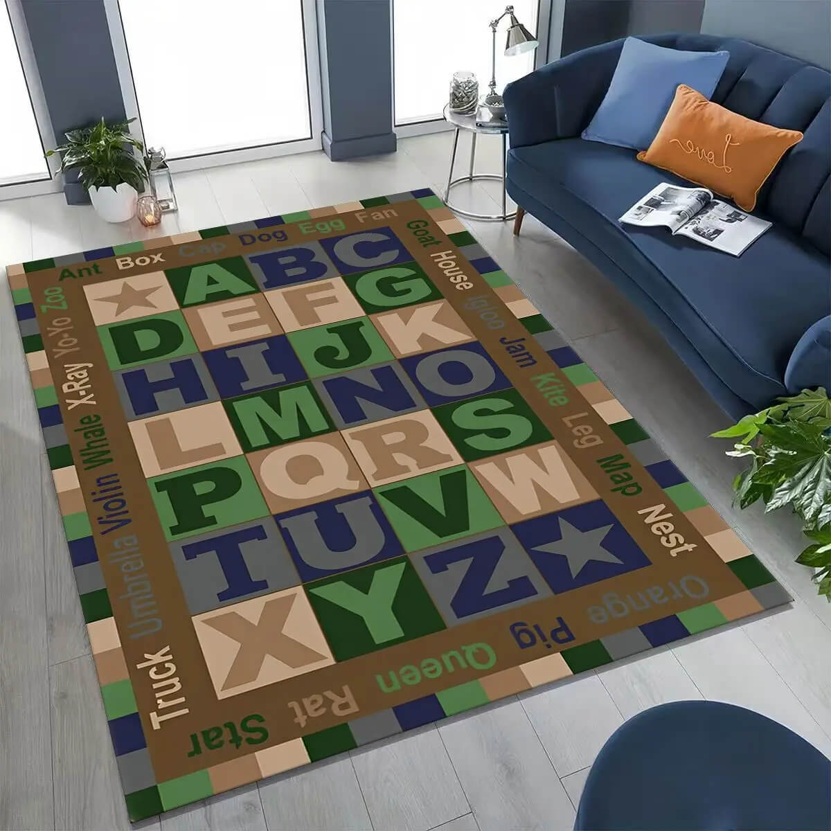 Cartoon ABC alphabet play mat for kids’ bedroom
