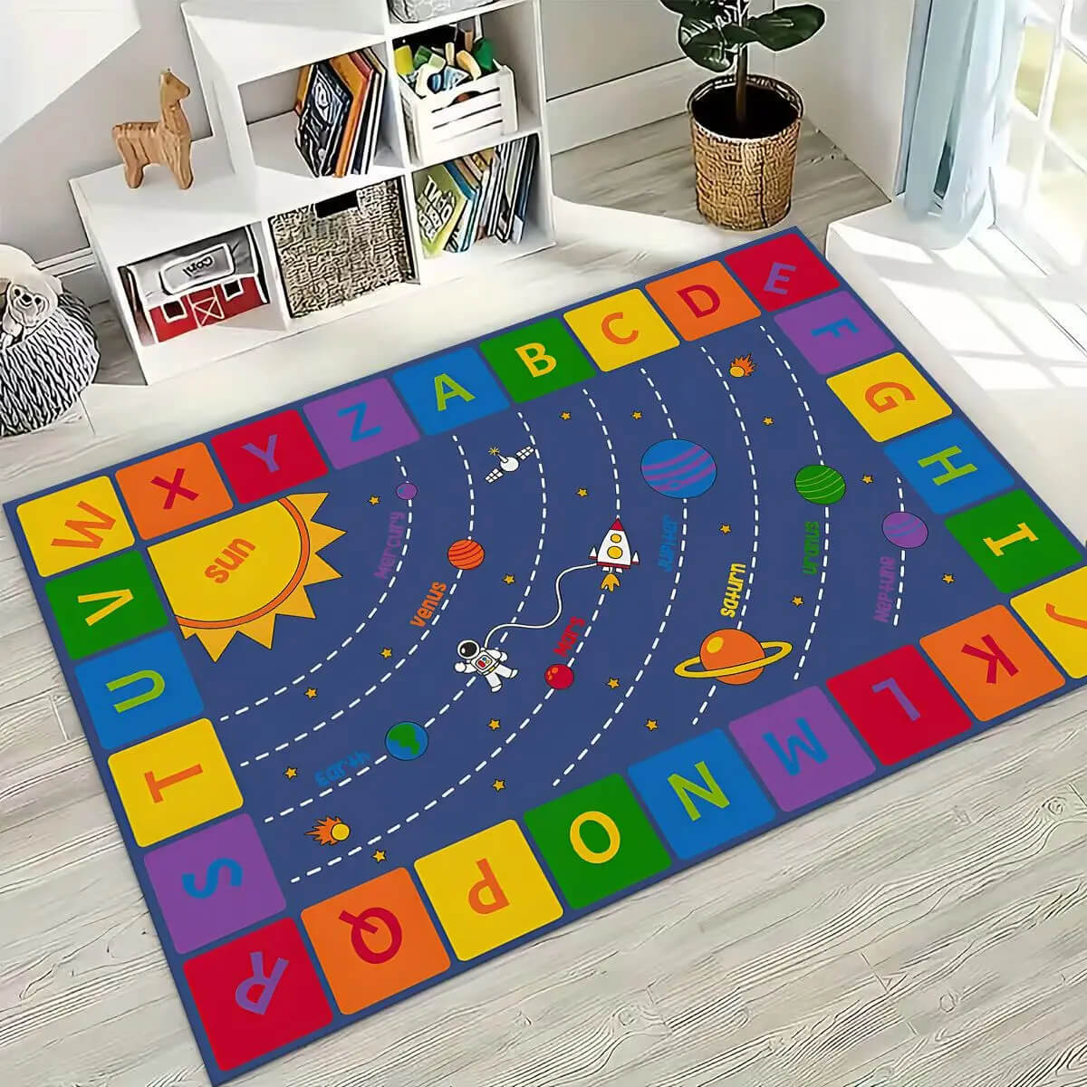 Kids play mat with ABC letters and animal prints