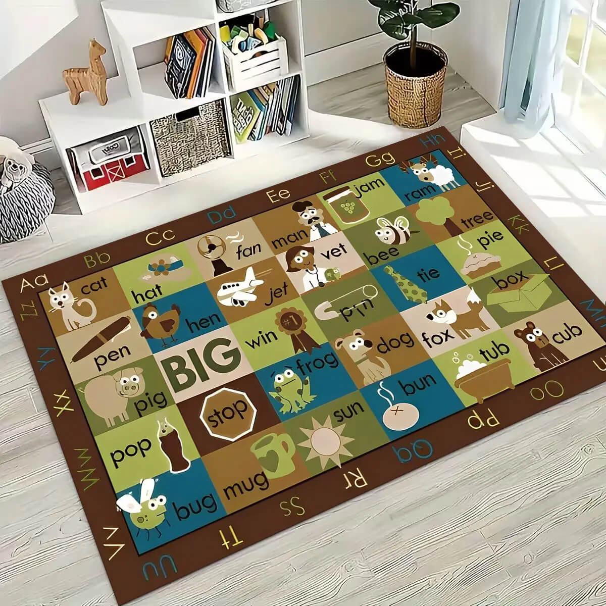 Educational rug for children’s playroom and nursery