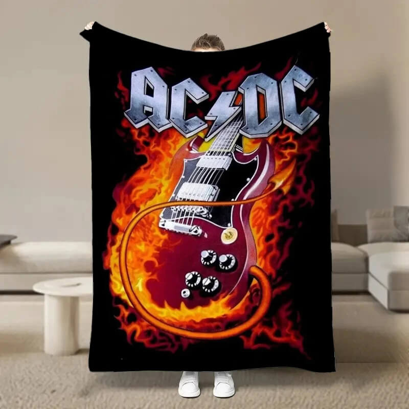 AC/DC band blanket for bedroom décor