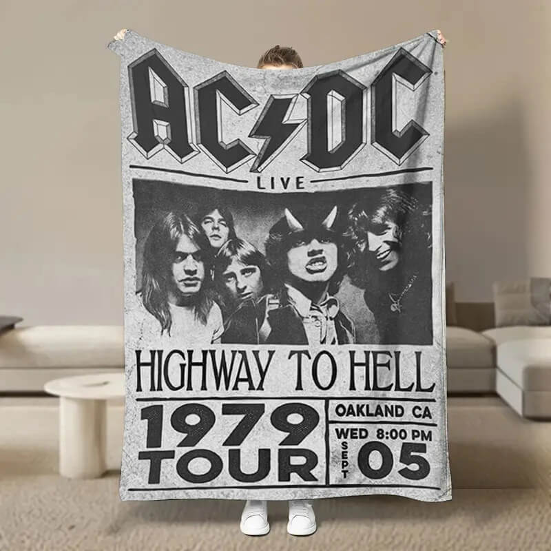 AC/DC sofa throw soft flannel material