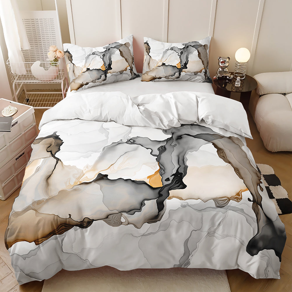 Abstract swirl bedding set for colourful bedroom decor