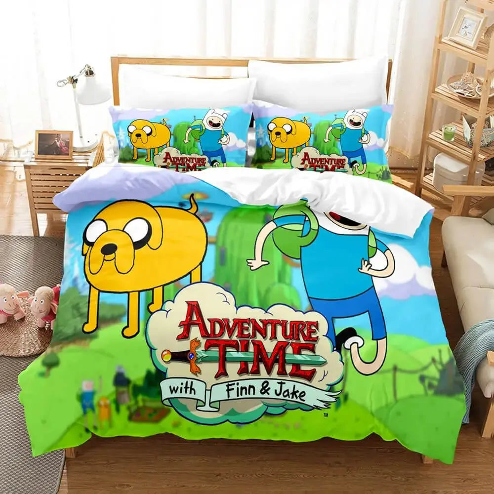 3D Adventure Time Finn & Jake Kids Bedding Set Zirconic