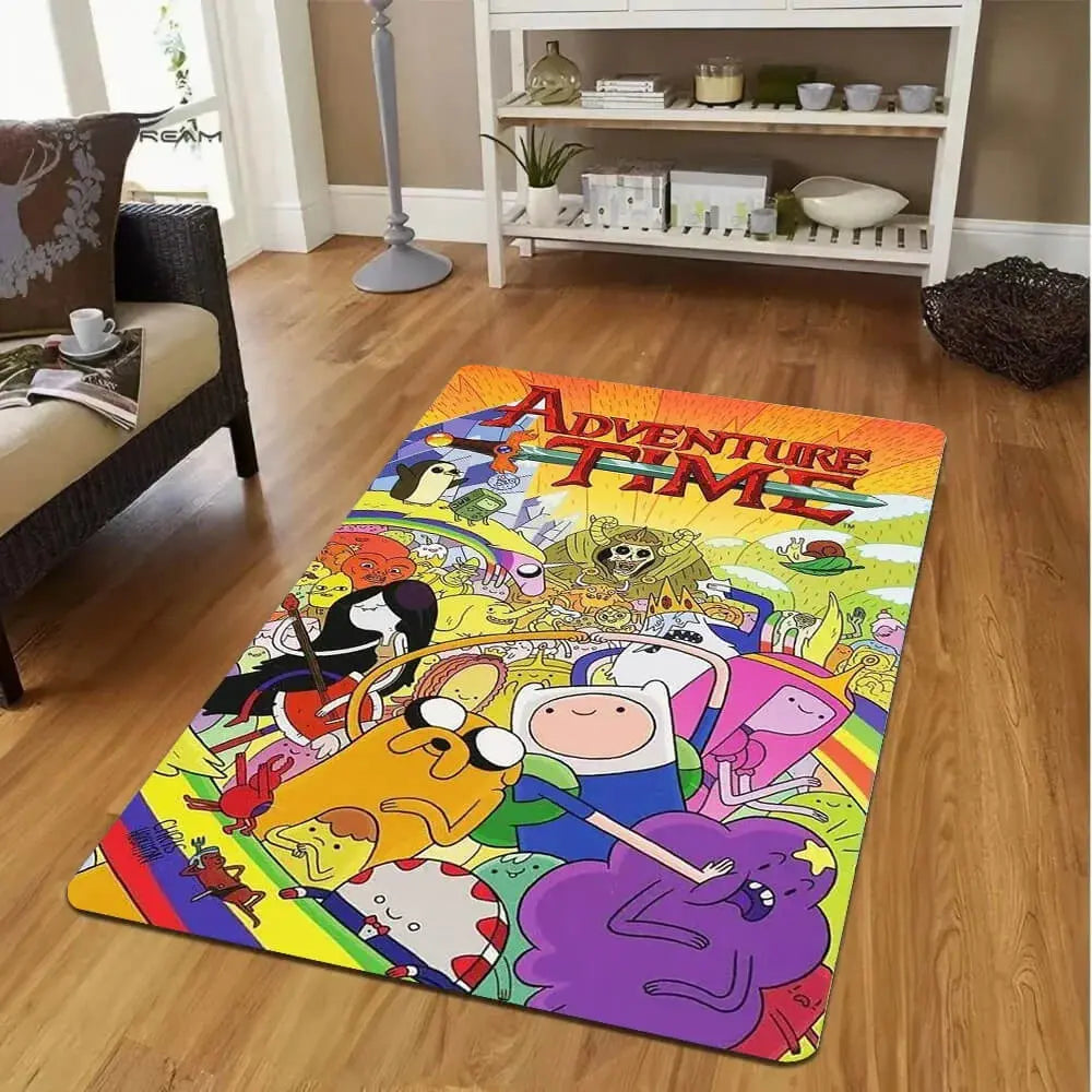 Adventure Time Finn & Lumpy Space Princess Kids Floor Area Rug Zirconic