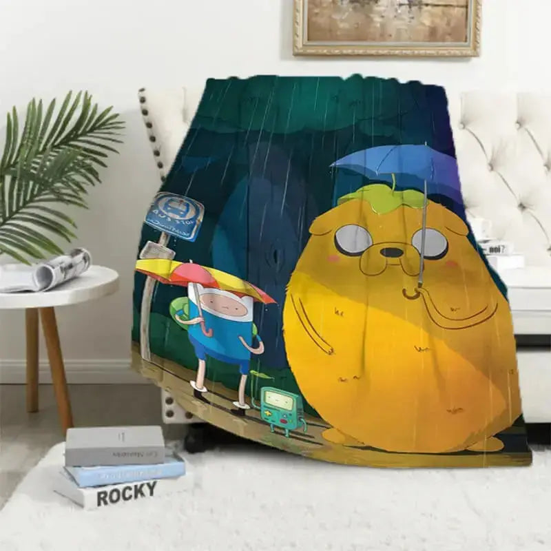 Adventure Time Finn & Jake Kids Fleece Throw Blanket Zirconic