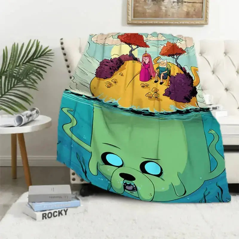 Adventure Time Finn & Princess Bubblegum Kids Fleece Throw Blanket Zirconic
