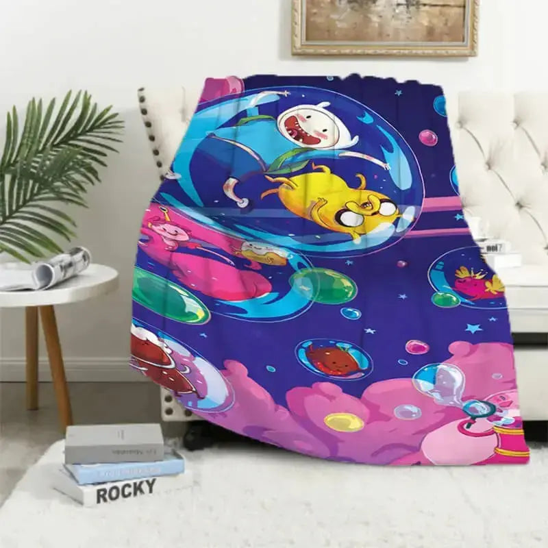 Adventure Time Chocoberry & Jake Throw Blanket Zirconic