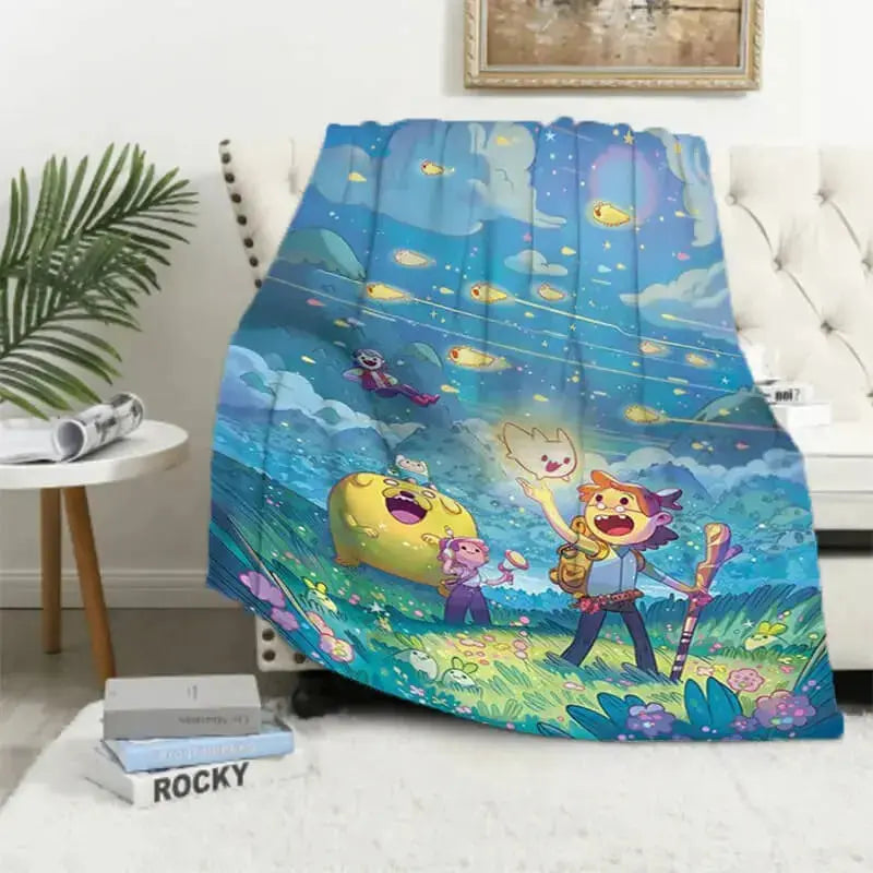 Adventure Time Tiffany & Jake Kids Throw Blanket Zirconic