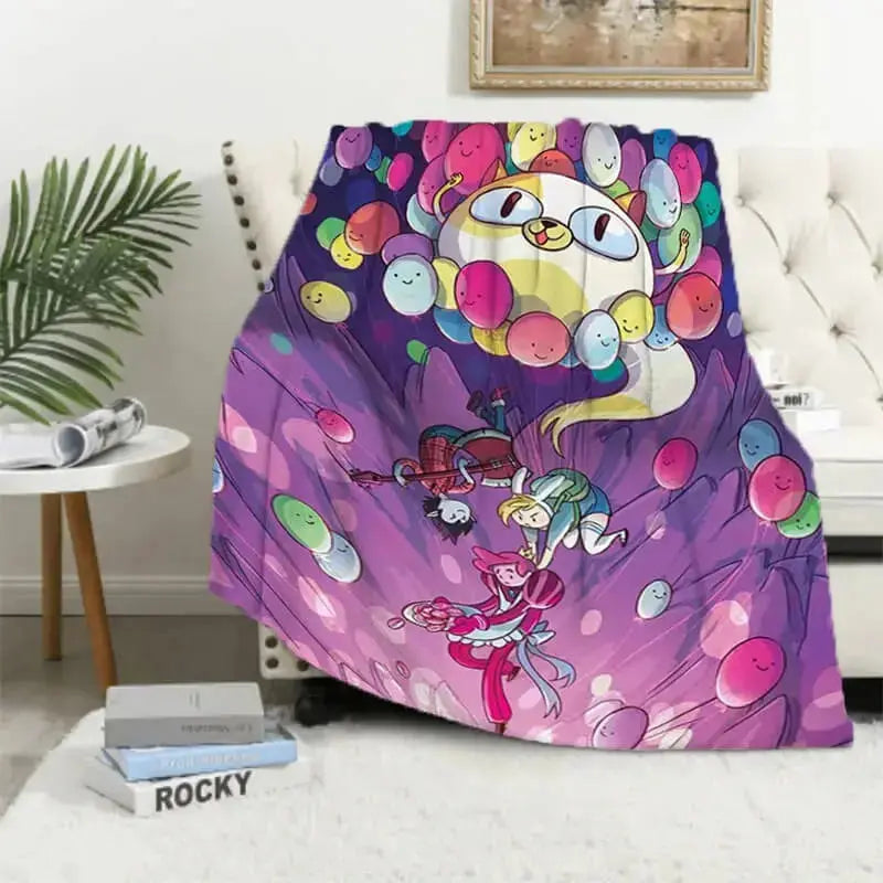 Adventure Time Cake Kids Throw Blanket Zirconic