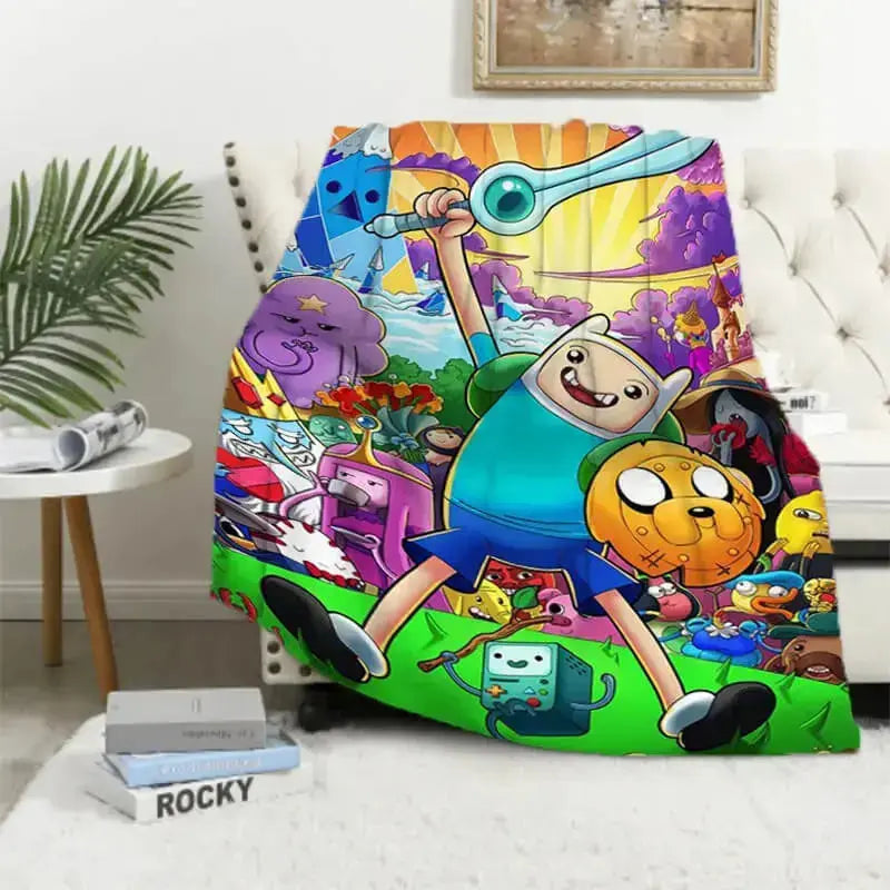 Adventure Time Earl Of Lemongrab & Cinnamon Bun Kids Throw Blanket Zirconic