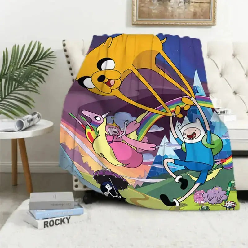 Adventure Time Peppermint Butler & Princess Bubblegum Kids Throw Blanket Zirconic