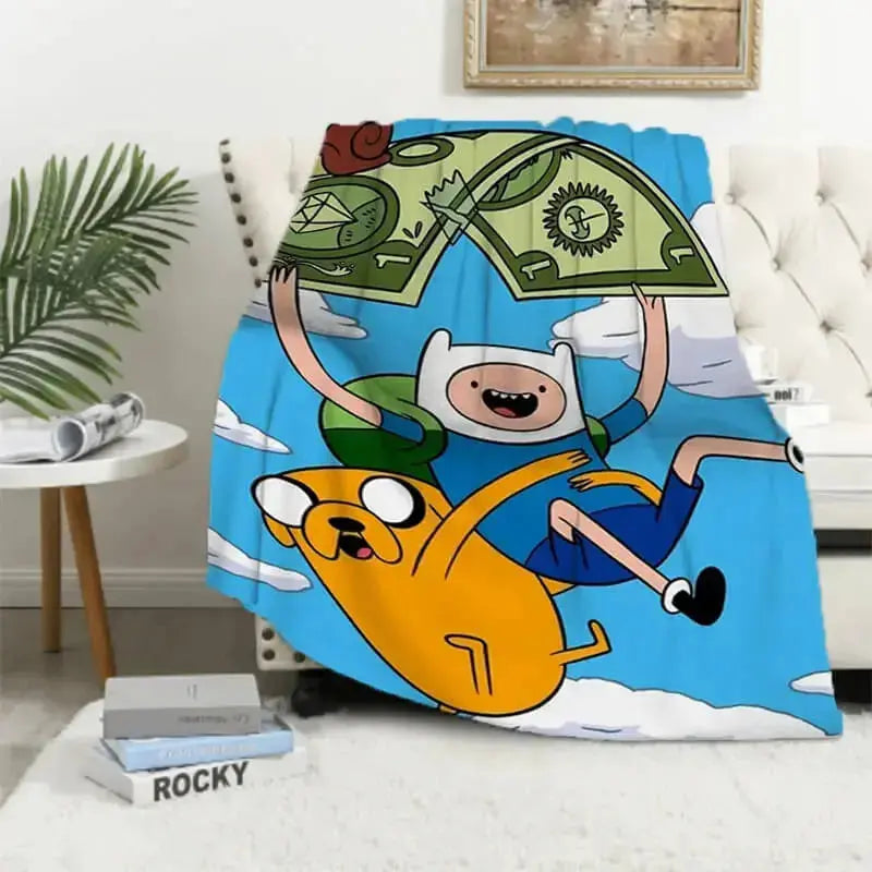 Adventure Time Finn & Jake Kids Throw Blanket Zirconic