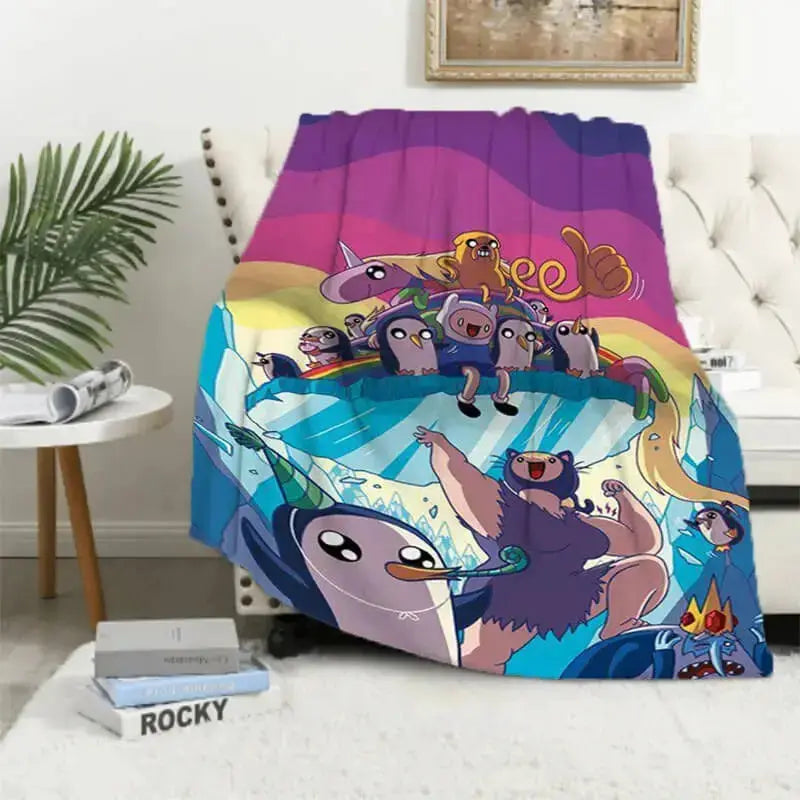 Adventure Time Finn & Boobafina Kids Throw Blanket Zirconic