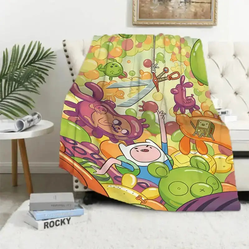 Adventure Time Finn & Jake & BMO Kids Throw Blanket Zirconic