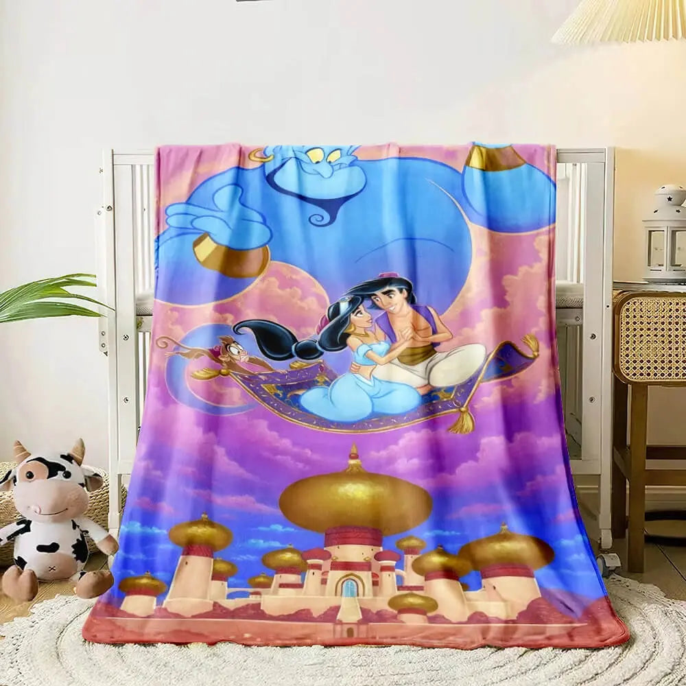 Aladdin Cartoon Throw Blanket