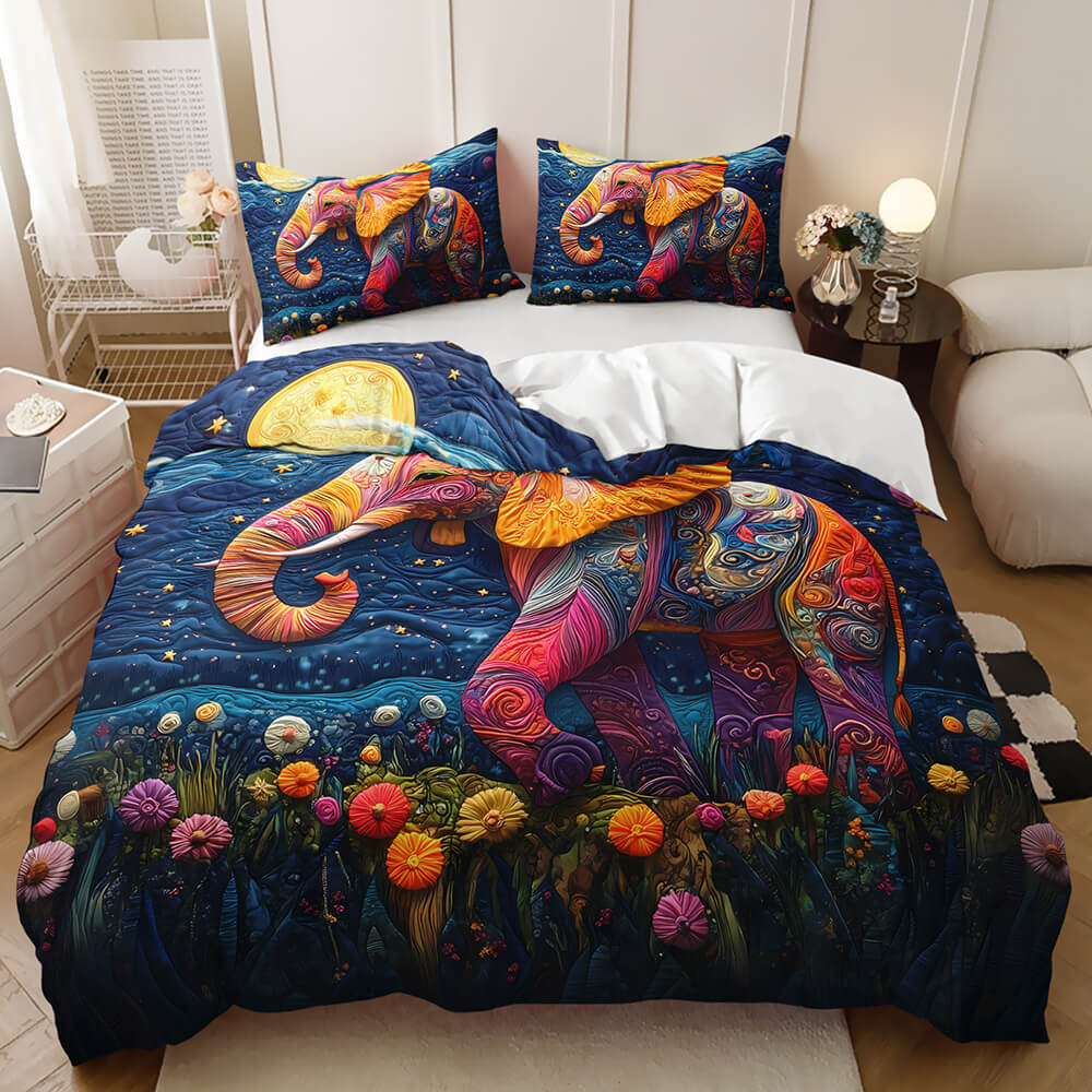 elephant cartoon bedding for kids room