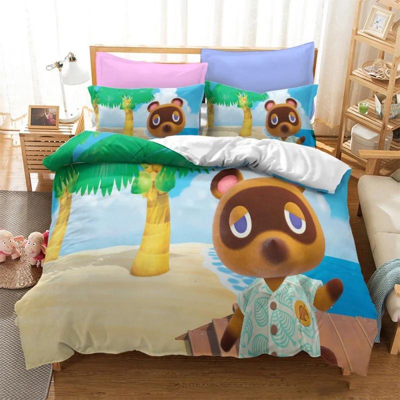 Animal Crossing game themed bedding